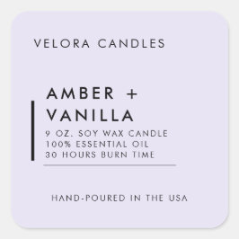 Lavendel Moderne Minimalistische Kaars Label Stick