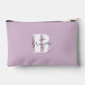 Lavendel Moderne Minimalistische Monogrammed Etui (Achterkant)