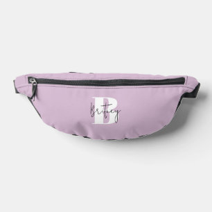 Lavendel Moderne Minimalistische Monogrammed Heuptasje