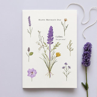 Lavendel Moederdag Kaart voor gepersonaliseerde be