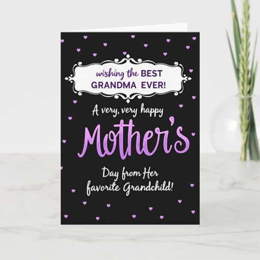 Lavendel Moederdag Script Kaart (Voorkant)