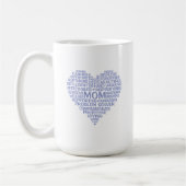 Lavendel Mom Hart Word Cloud Mok (Links)
