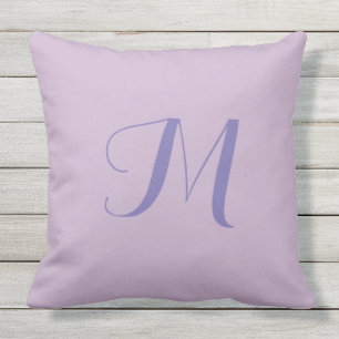 Lavendel Monogram 20x20 Buitenkussen