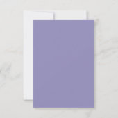 Lavendel Monogram Crest Bedankt Card (Achterkant)