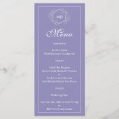 Lavendel Monogram Crest Menu (Voorkant)