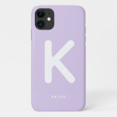 Lavendel Monogram Hoesje (Achterkant)