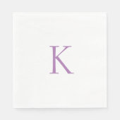 Lavendel Monogram Luncheon servetten (Voorkant)