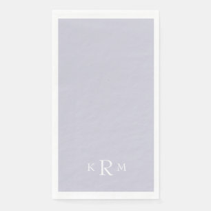 Lavendel Monogram Wit Tekst Servet