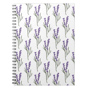 Lavendel Notitieboek wit patroon