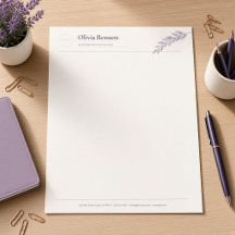 Lavendel Olijftak Minimalistisch Zakelijk Logo