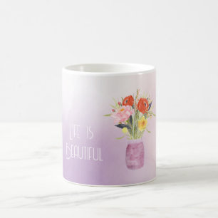 Lavendel Ombre Bloem in een Pot Koffiemok