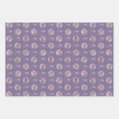 Lavendel Ontwerp Verjaardag Gift Wrapper Inpakpapier Vel (Voorkant 3)