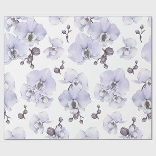 Lavendel Orchidee Baby Shower Inpakpapier