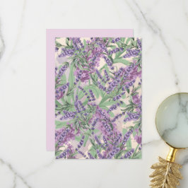 Lavendel Overvloed Stof Lavendel Rustieke Bloemen Bedankkaart