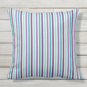 Lavendel, Paars, Aqua Mix, Bloem Motief Paisley Buitenkussen