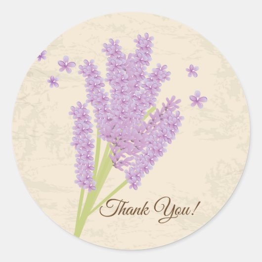 lavendel, paars, bloem, bloemsticker ronde sticker (Voorkant)