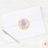 lavendel, paars, bloem, bloemsticker ronde sticker (Envelop)