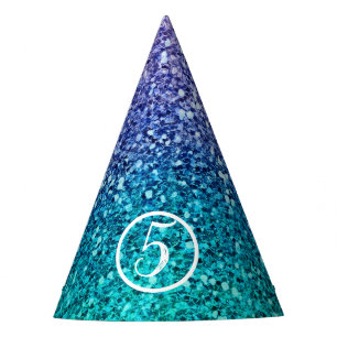 Lavendel Paars & Turquoise Aqua Groen Glitter Fees Feesthoedjes