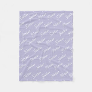 Lavendel Paarse Aangepaste Kindernaam Herhaling Fleece Deken
