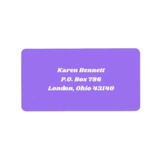 Lavendel Paarse Adresetiketten Etiket