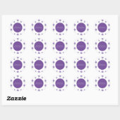 Lavendel Paarse Baby shower Dank u Ronde Sticker (Vel)