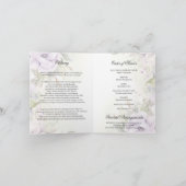 Lavendel Paarse Begrafenisprogramma | FOTO Kaart (Binnen)