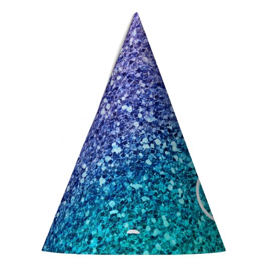 Lavendel Paarse & Blauwgroen Aqua Green Sparkly Pa Feesthoedjes (Links)