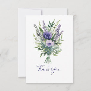Lavendel paarse bloemen groen bedankkaart
