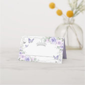 Lavendel Paarse Bloemenvlinders Quinceañera (Voorkant)