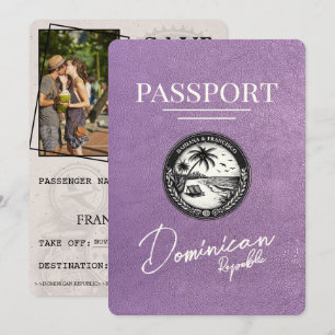 Lavendel Paarse Dominicaanse Republiek paspoort Save The Date