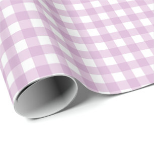 Lavendel Paarse Eenvoudige Plaid Cadeaupapier