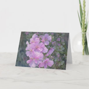 Lavendel Paarse Flower Floral Art Note Kaart