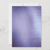 Lavendel Paarse Folie Brushed Metal Wedding Kaart (Achterkant)