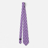 Lavendel Paarse Franse Bulldog Stropdas (Achterkant)