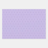 Lavendel Paarse geometrisch bloempatroon Inpakpapier Vel (Voorkant)