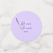 Lavendel paarse & Groene Trouwtafel Confetti (Kleine voorkant)