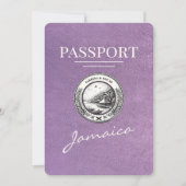 Lavendel Paarse Jamaica Passport Bewaar de datum Save The Date (Voorkant)