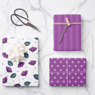 Lavendel Paarse Lila bloemen Inpakpapier Vel