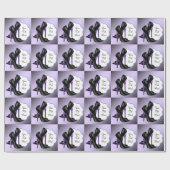 Lavendel Paarse Luipaard Hoge Hak Schoen Cadeaupap Cadeaupapier (Vlak)