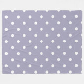 Lavendel Paarse met Polka Dots Fleece Deken (Voorkant (Horizontaal))