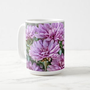 Lavendel Paarse Mum Flower Art Mok Cup
