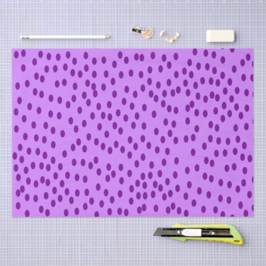 Lavendel Paarse polka stippen Tissuepapier (Craft)