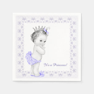 Lavendel Paarse Princess Baby shower Servet