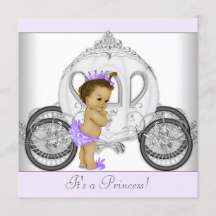 Lavendel Paarse Prinses Baby Shower Kaart