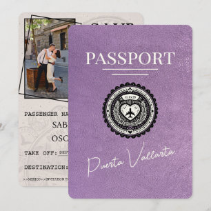 Lavendel Paarse Puerta Vallarta Paspoort Save The Date