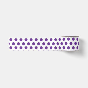 Lavendel Paarse Stippenpatroon Wit Lint