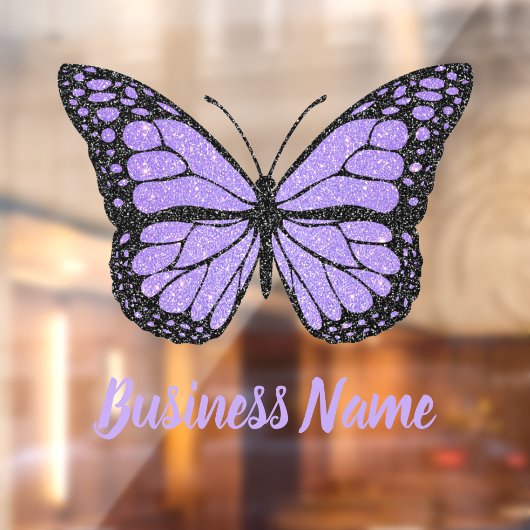 lavendel paarse vlinder logo raamsticker (Vel 2)
