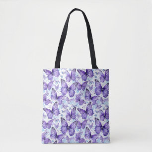 Lavendel Paarse vlinder patroon Draagtas