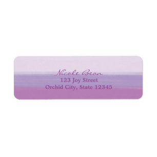 Lavendel Paarse Watercolor Trouwadreslabels Etiket