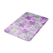 Lavendel Paarse Waterverf bloemen Badmat (Gekanteld)